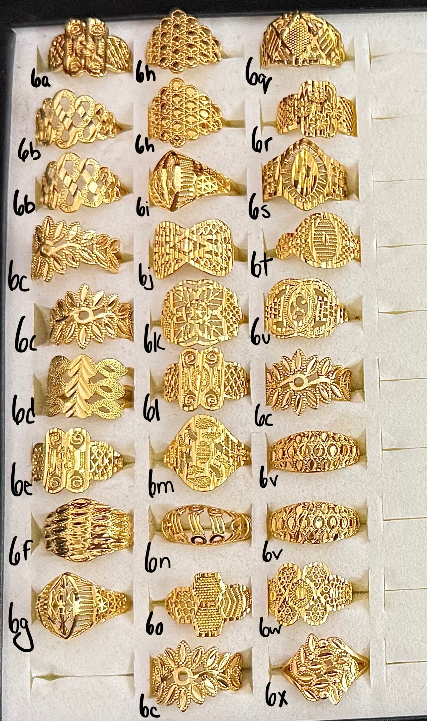 Bagues classiques (taille 6 uniquement)